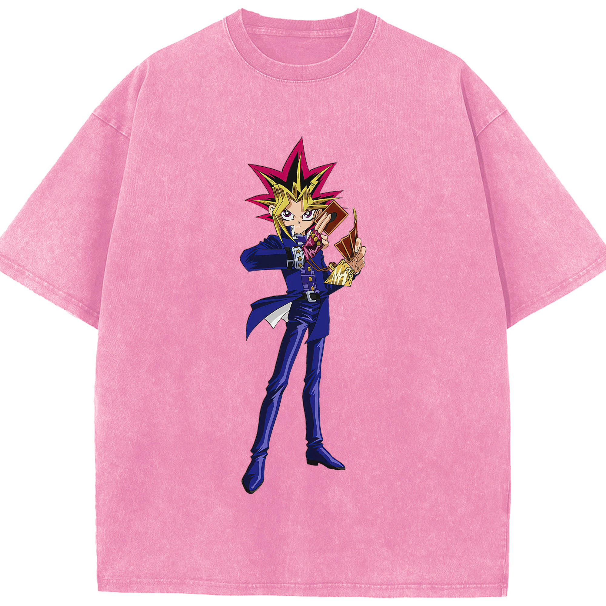 （画像用） 遊☆戯☆王 Yu-Gi-Oh! 綿100% ヴィンテージ風 半袖Tシャツ（フロントプリント）